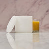 Lux Sancta Raw Alabaster Prayer Candle &amp; Handpoured 100% Beeswax Insert