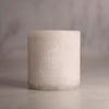Lux Sancta Raw Alabaster Prayer Candle &amp; Handpoured 100% Beeswax Insert