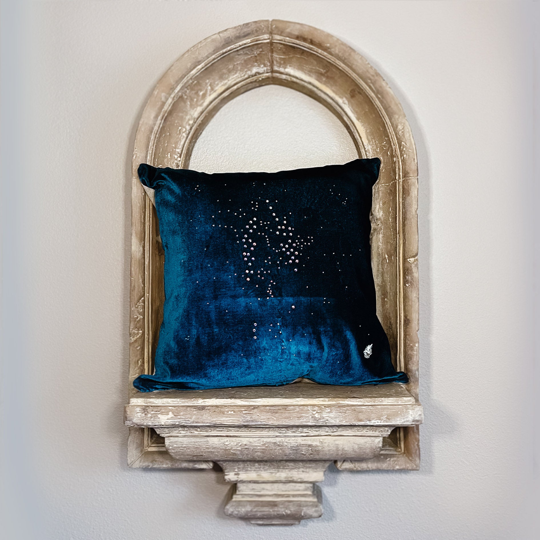Starlight Royal Blue Swarovski® Crystal Throw Pillow Cover
