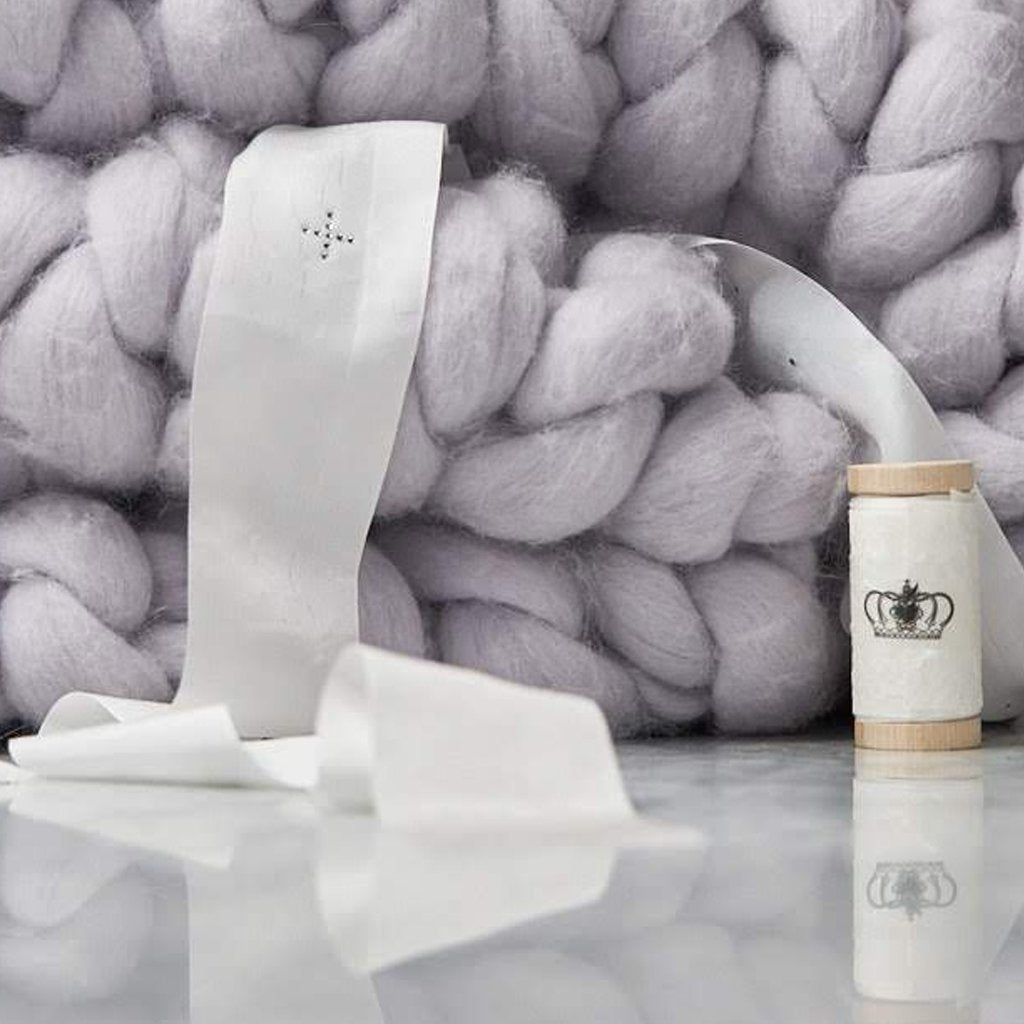 Prayer Blanket - Pure Merino Wool Chunky Knit with Swarovski® & Silk Prayer Ribbon